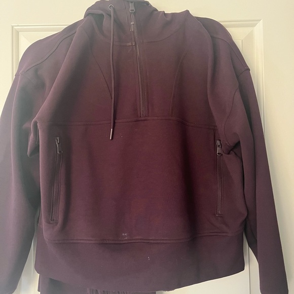 OLD NAVY active dynamic fleece SET purple Hoodie sweatshirt sweatpants medium - Picture 4 of 10